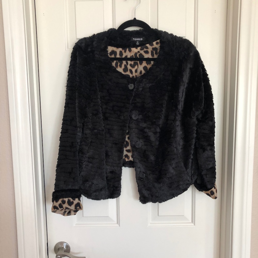 Torrid Short Coctail Furlike Coat